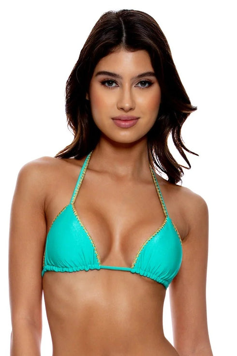 Luli Fama Luli Chic Luxe Stitch Seamless Triangle Top
